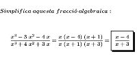 Simplificar fraccions algebraiques
